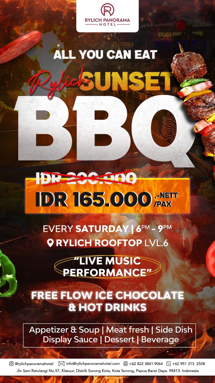 Rylich Sunset BBQ offer poster